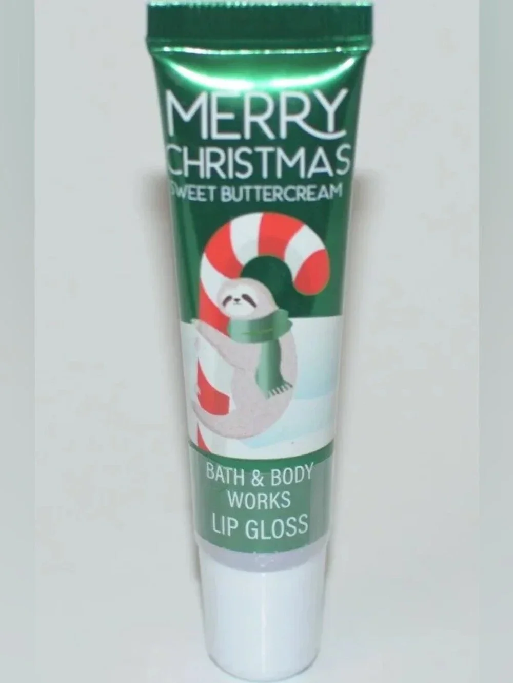 Bath & Body Works Merry Christmas Sweet Buttercream Lip Gloss - Green & Red